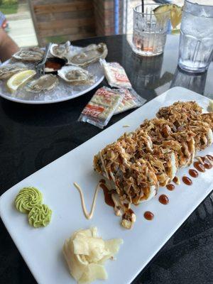 Blue Point Oysters & Crunch California Roll