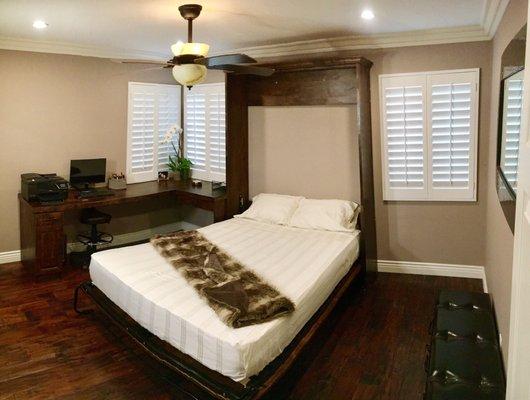 Home Office / Guest Room - custom made desk and wallbed by Classic Wood Craft