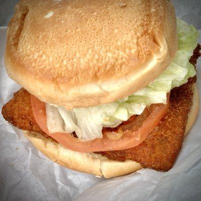 Fish Sandwich. Nice, hot & crispy.