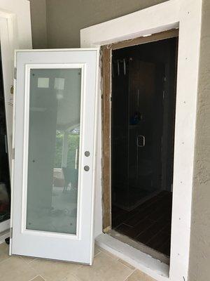 Hurricane door installation