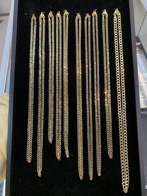 14kt. cuban-link style necklaces