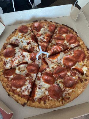 Medium size pan pepperoni