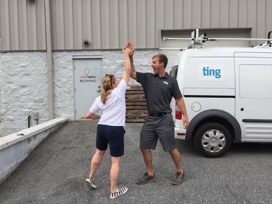 Working together to bring Ting Crazy Fast Fiber Internet® to your home & business.