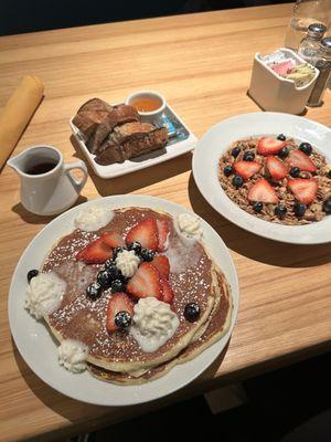 Buttermilk Pancakes, House Made Granola, and Country Sourdough