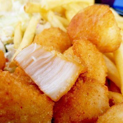 Fried scallops