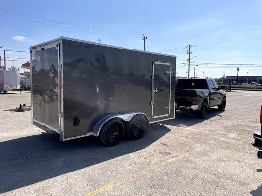 14x7 enclosed trailer weather proof