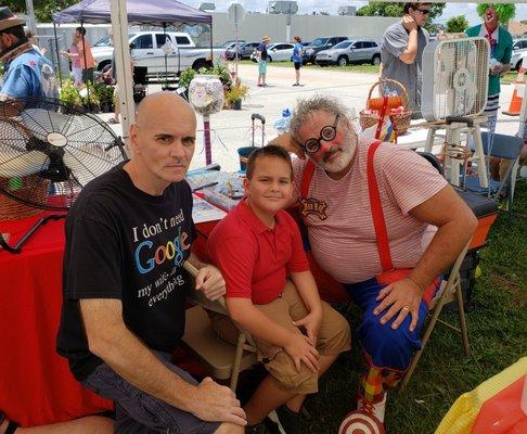 The Lewis twins of Vero Beach - William and Rebecca - enjoying the Caladium Festival in Lake Placid, Florida.