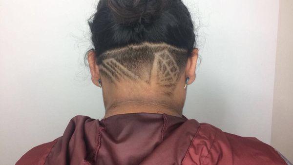 Undercut with design