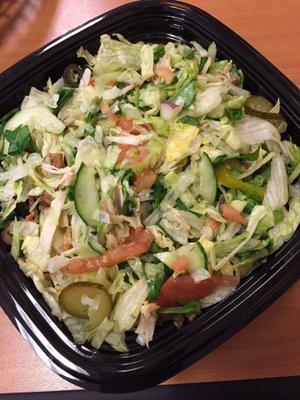 Chopped salad to order $7.29. Fast food and eat healthy.