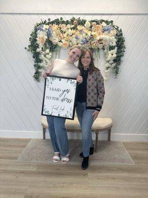 Mom and I after finding the Dress!!!