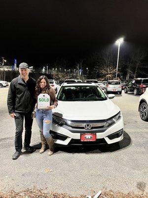 me and dave with the new car