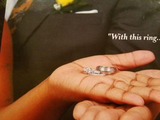 This is the ring I use to have before trusting Reed's with it. (The front of our Wedding Album)