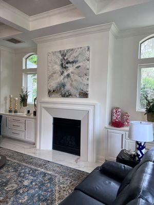 Fireplace mantel custom