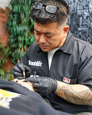 Microbladding and other PMU services are offered here at The Goodlife Tattoo shop .