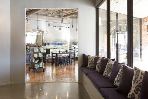 Lounge area of W. Daly Salon Spa, Peachtree City's premier Aveda Salon and Spa.