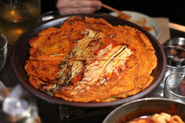 Savory kimchi pancake ($16.95)