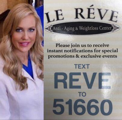 Text REVE to 51660 to find out about our latest promotions!