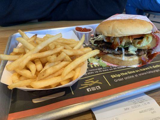 Western Bacon BBQ Fatburger Meal