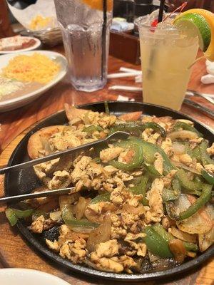 Chicken Fajitas Cadillac Margarita