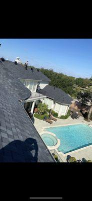 just completed new beautiful black roof in plano