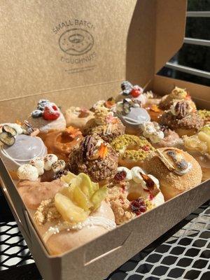 Fall Season Mini Doughnuts Box