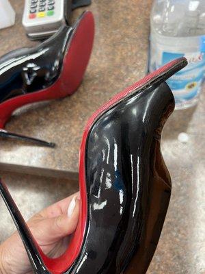 My new Christian Louboutin's that they ruined