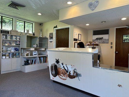 Front desk at the Cat Clinic Mill Valley