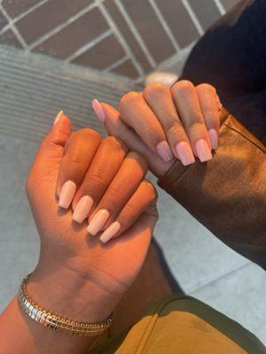 Gel X set (left), Gel X fill (right)