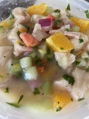 $13/lb pescado ceviche. Good!