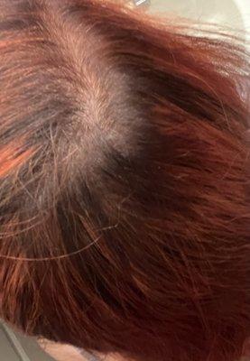 This is not how highlights should look. The hair is orange and there are bleach marks that are very prominent, the hair is not blended.