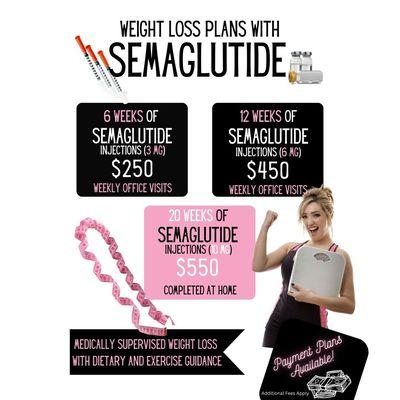 Multiple weight loss plans with semaglutide!