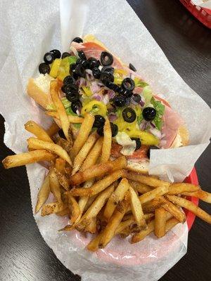 Italian Sub with light olives. :)