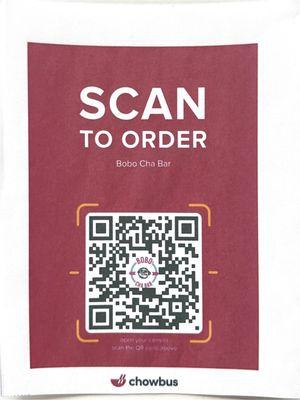 Scan QR code for updated menu