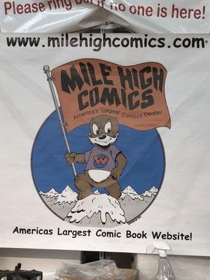 The banner for Mile High comics