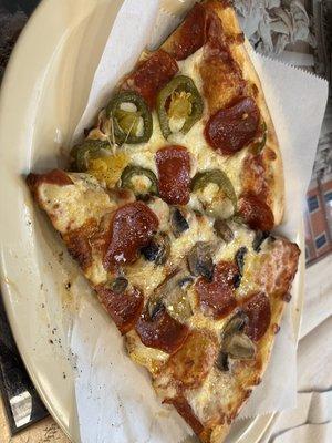 Stuffed Pepperoni & Jalapenos Sliced Pizza