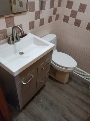 Toilet and Sink Vanity combo Installations