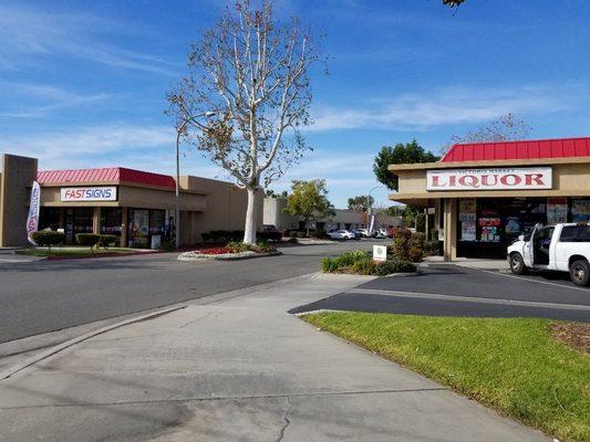 View of the shop from Imperial Hwy