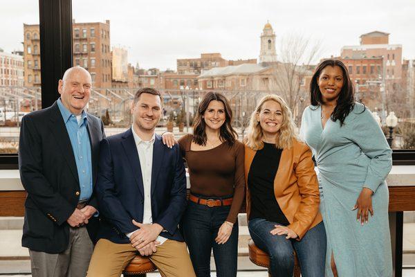 From left to right, Joel Simons, Justin Grammer, Kailah Gittleman, Valerie Filiberto, Jalexis Smith