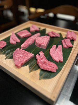 All the wagyu meat cuts before cooking