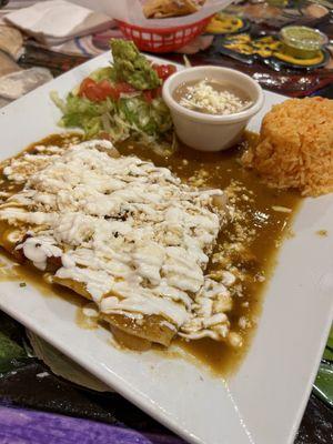 Shrimp enchiladas