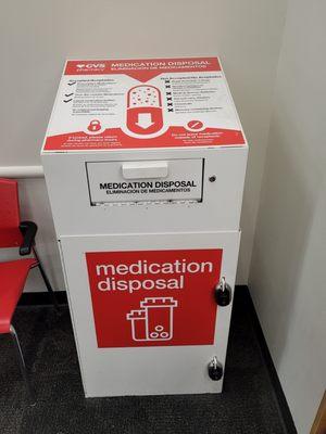 Medication disposal located near the pharmacy 5.27.23