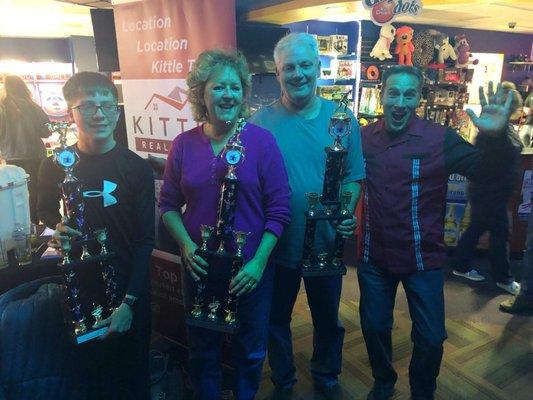 High score winners at Kittle Real Estate's bowling customer appreciation event