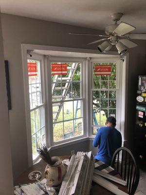 Install crew putting in new windows