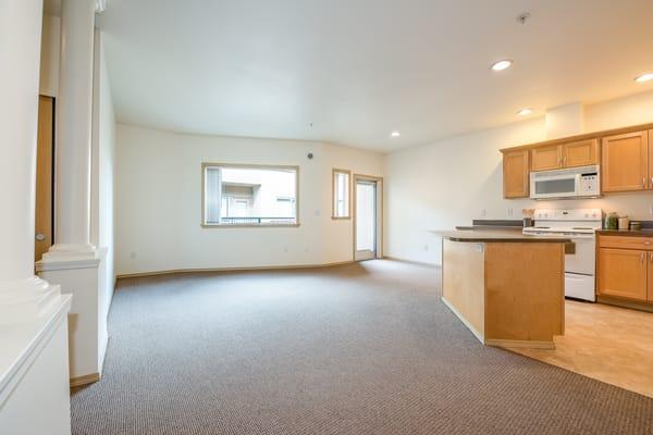 Spacious Open 1 Bedroom Floor Plan