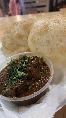 Poori Goat curry