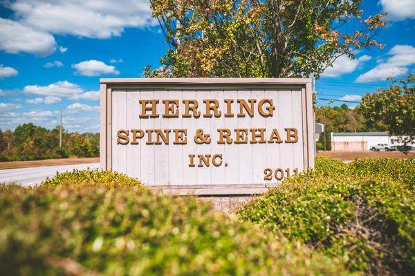 To find Herring Spine & Rehab, look for our sign out front.