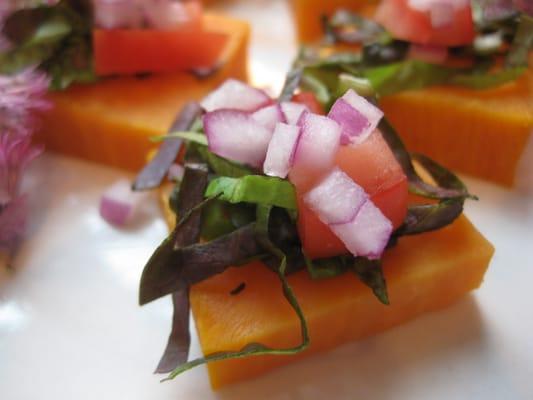 Sweet Potato Topped with Salad