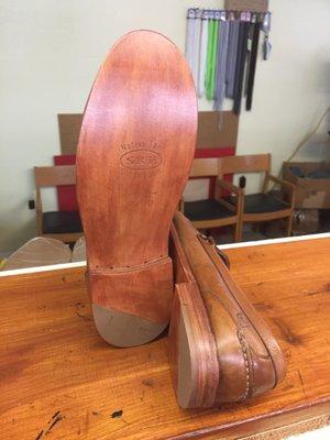 Also includes custom made stacked leather heel bases.