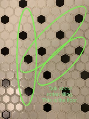 Pattern ruined w floor tile.