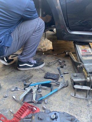 Brake work getting done